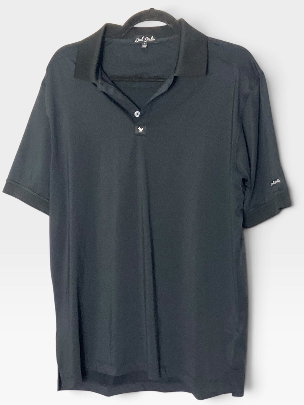 Bad Birdie Men's Performance Golf Polo, Black, Size Large